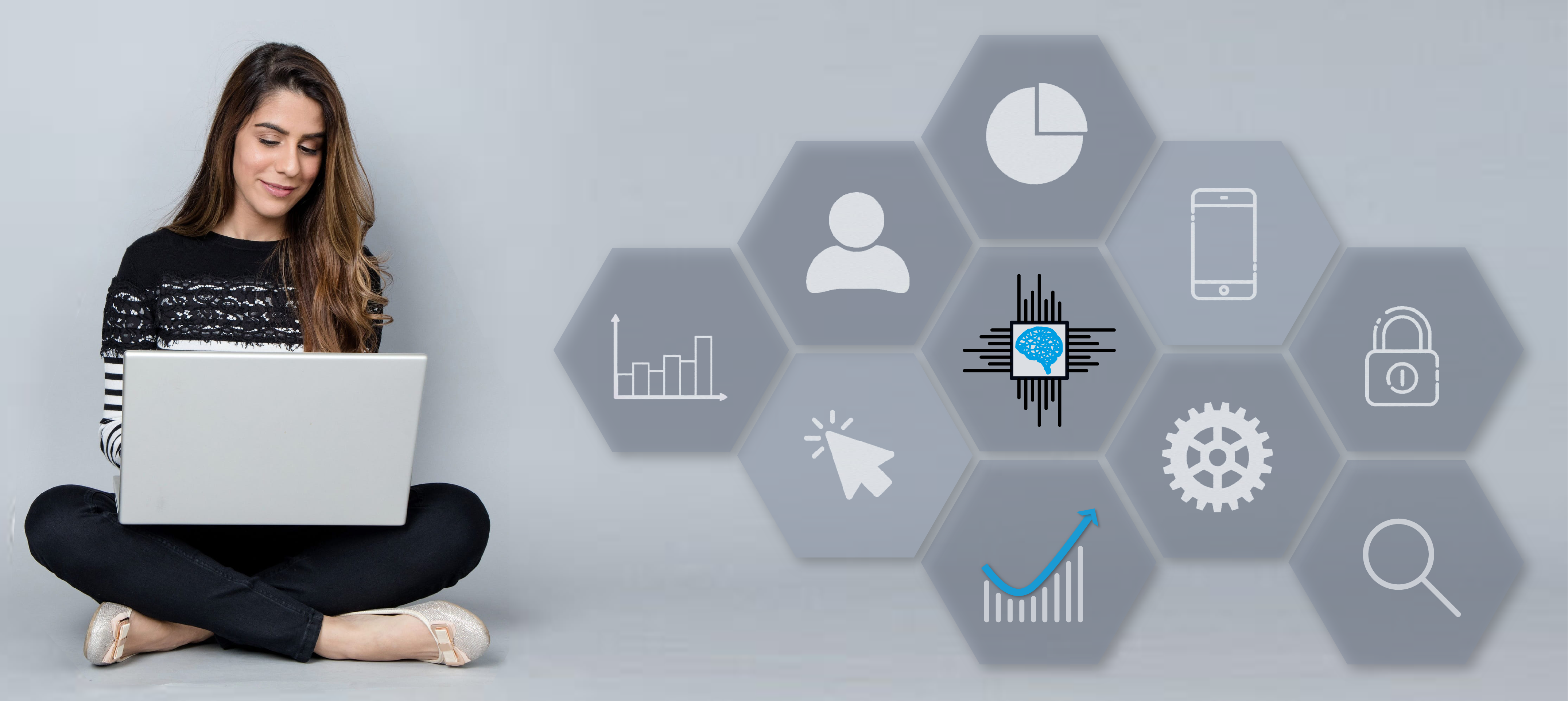 Girl Sitting on Laptop